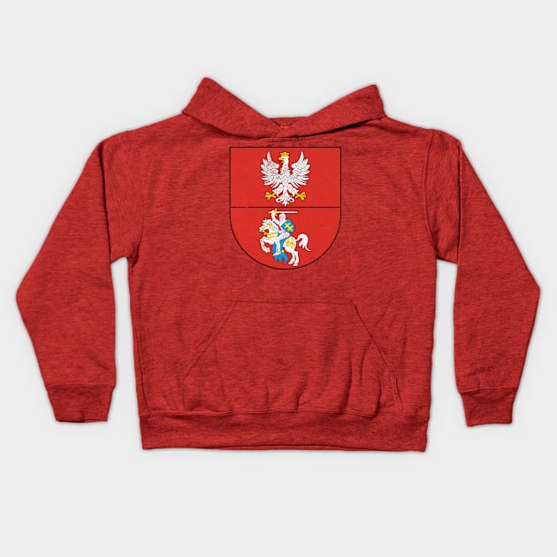 Podlaskie Voivodeship, Poland - Vintage Distressed Style Design Kids Hoodie by DankFutura